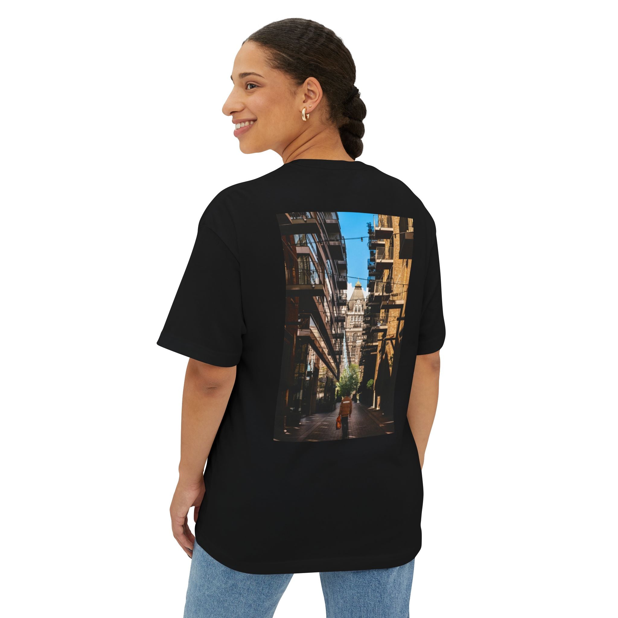 a city thats too big boxy tee