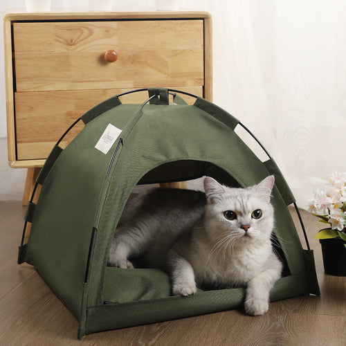 Cat Tent Cooling Mat  Dog House Pet Sofa Camping Dog Bed With Cushion