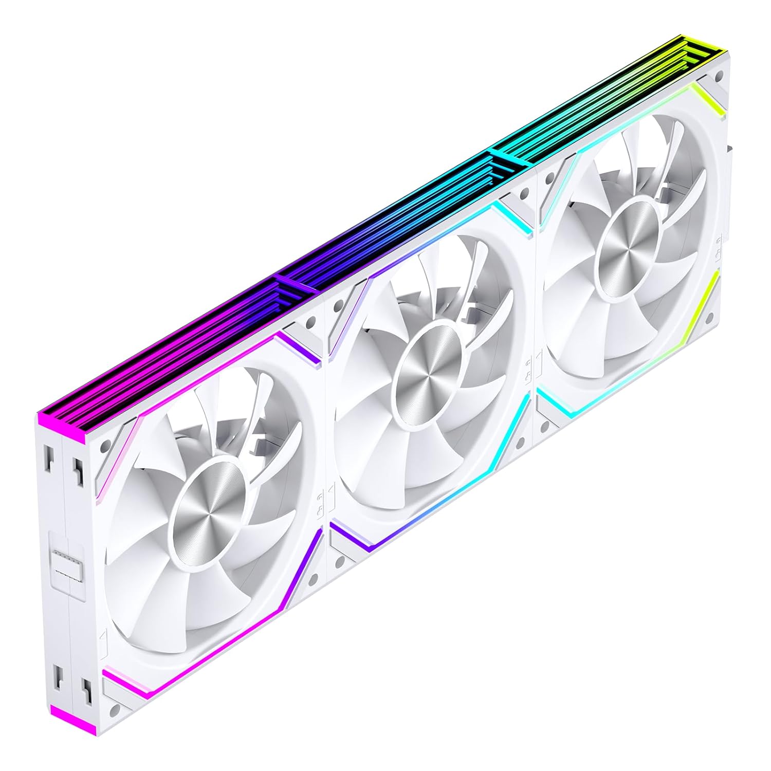 Jungle Leopard Interstellar-V2RS Daisy Chain RGB PC Fan 120mm 1850rpm / 68CFM / 2.4mm H2O, 5V3PIN ARGB and 12V 4-Pin PWM (Black, 3 Pack)